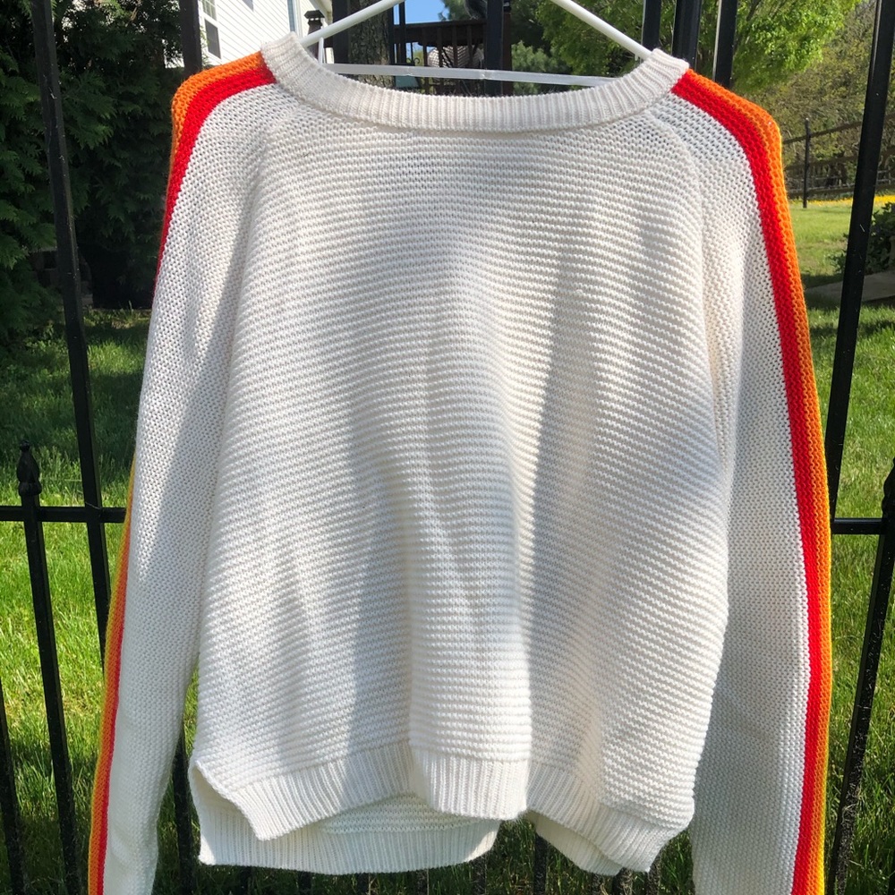 Primark Sweater with Rainbow Sleeves